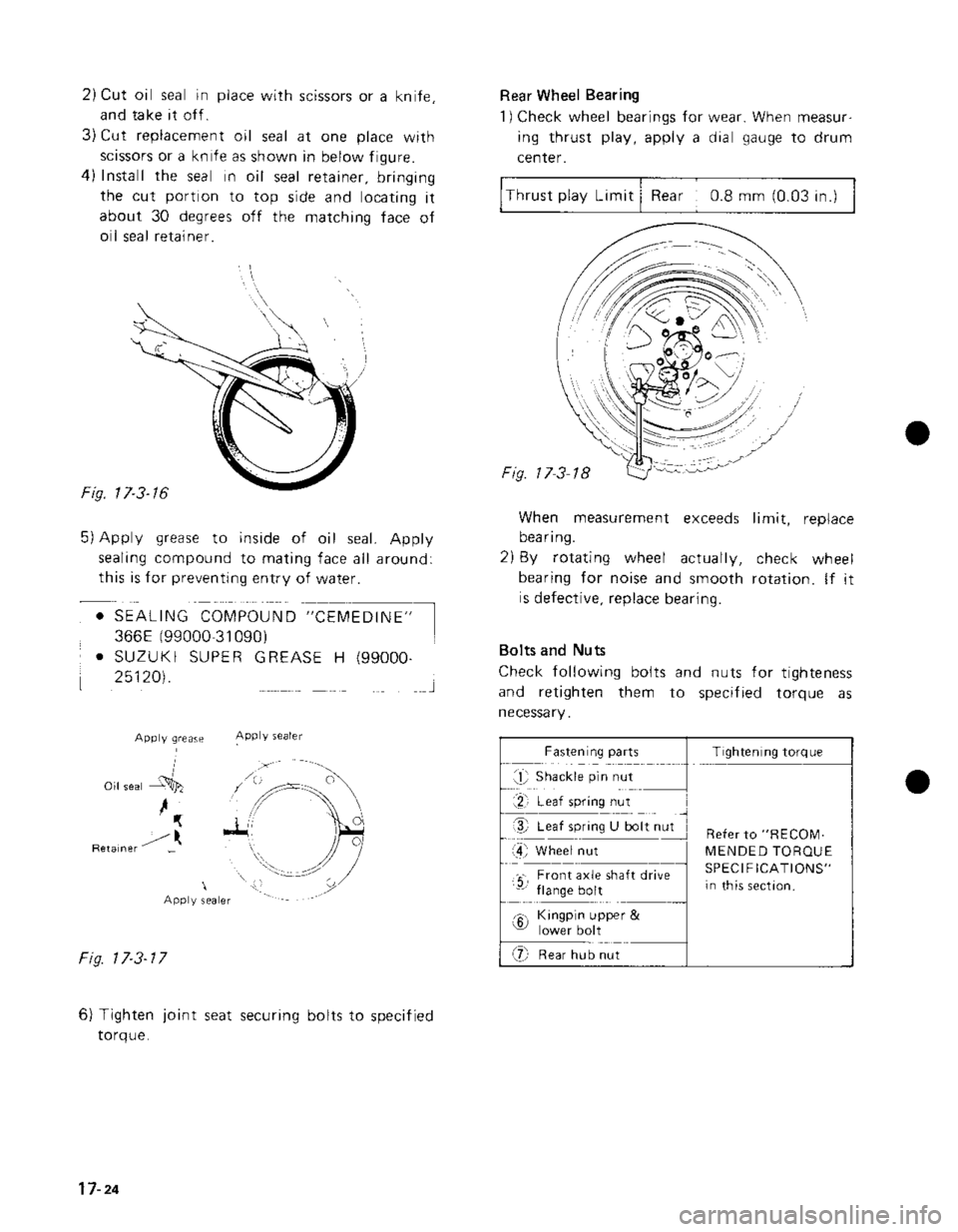 SUZUKI GRAND VITARA 1987  Service Repair Manual 