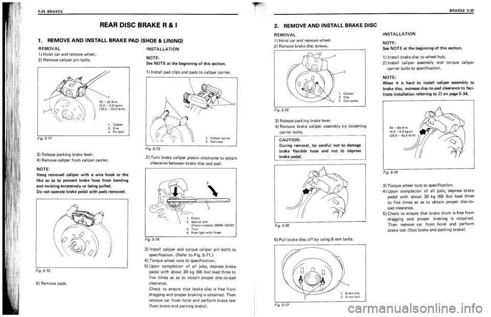SUZUKI SWIFT 1989  Service Manual 
