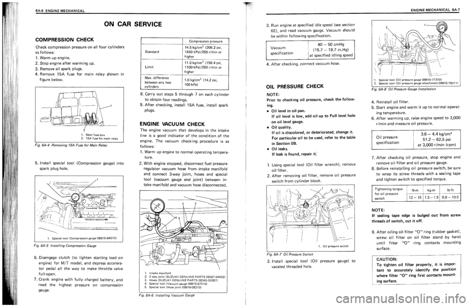 SUZUKI SWIFT 1989  Service Manual 