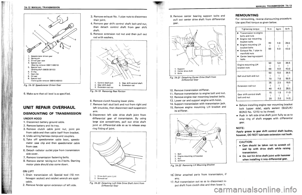 SUZUKI SWIFT 1989  Service Manual 