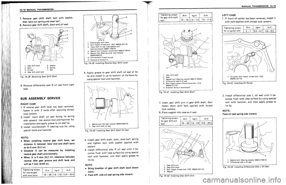 SUZUKI SWIFT 1989  Service Manual 