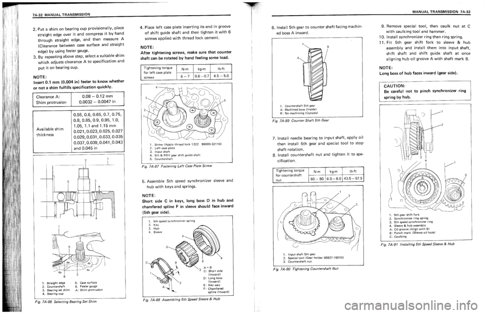 SUZUKI SWIFT 1989  Service Manual 