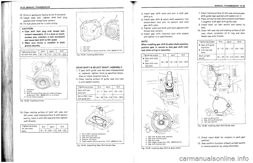 SUZUKI SWIFT 1989  Service Manual 