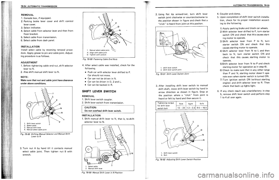 SUZUKI SWIFT 1989  Service Manual 
