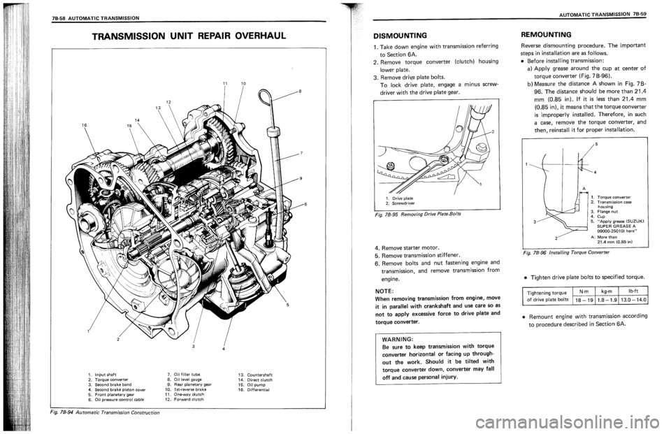 SUZUKI SWIFT 1989  Service Manual 