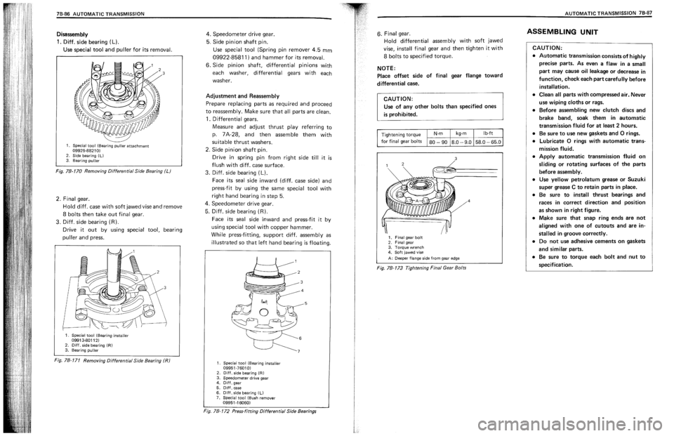 SUZUKI SWIFT 1989  Service Manual 