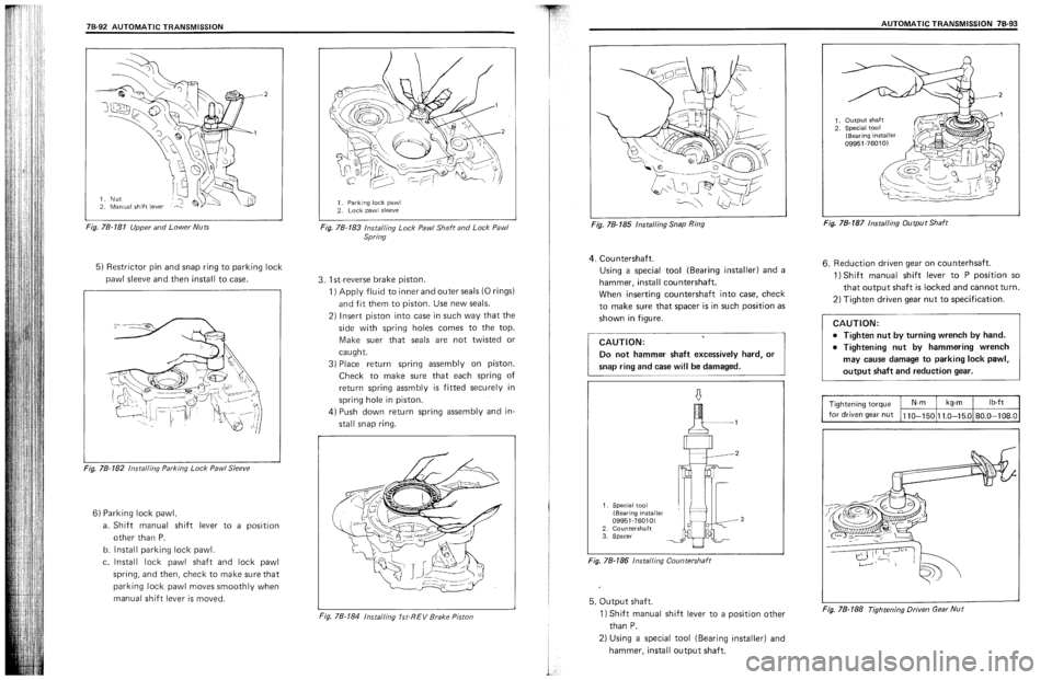 SUZUKI SWIFT 1989  Service Manual 