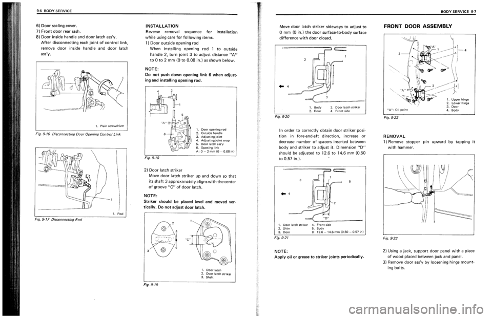 SUZUKI SWIFT 1989  Service Manual 