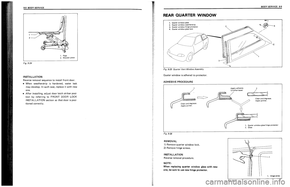 SUZUKI SWIFT 1989  Service Manual 