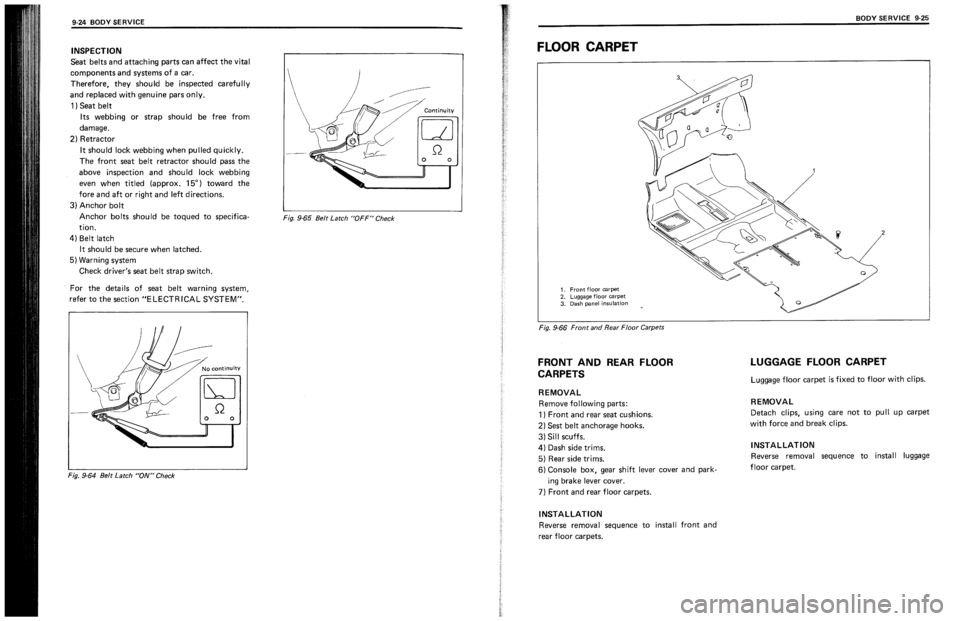 SUZUKI SWIFT 1989  Service Manual 