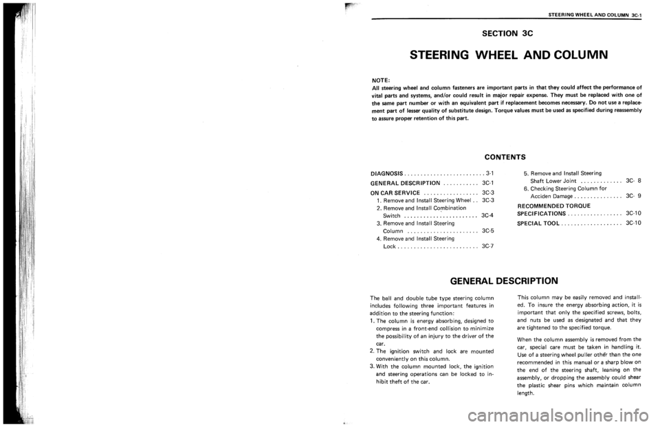 SUZUKI SWIFT 1989  Service Manual 