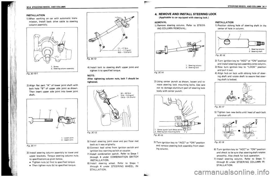 SUZUKI SWIFT 1989  Service Manual 