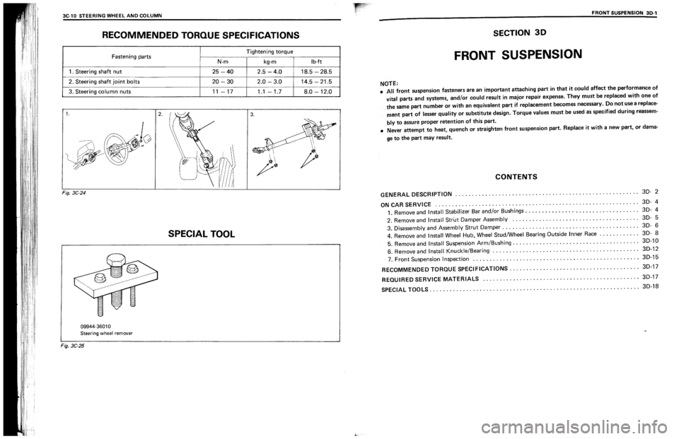 SUZUKI SWIFT 1989  Service Manual 