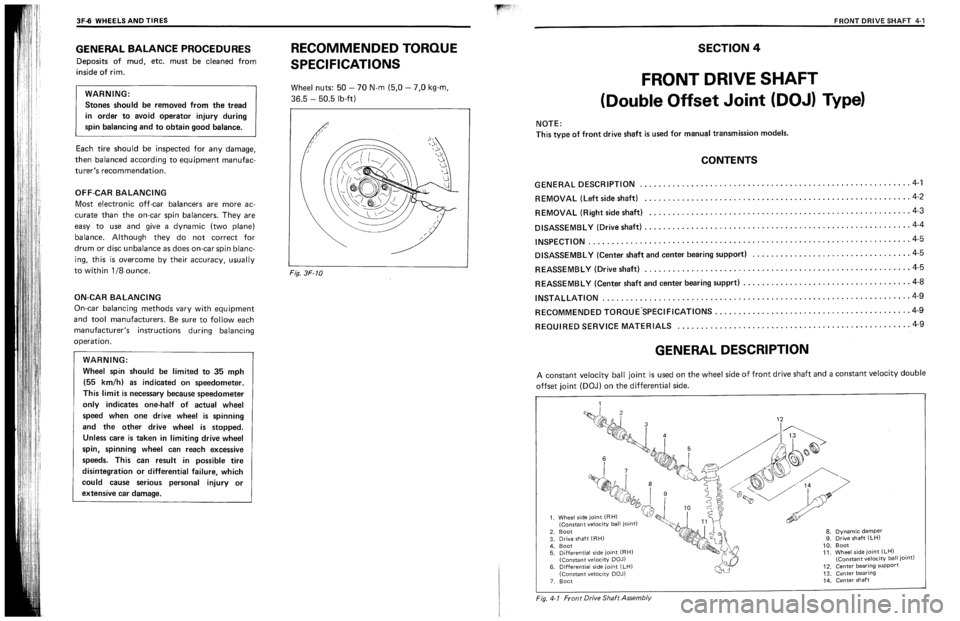 SUZUKI SWIFT 1989  Service Manual 