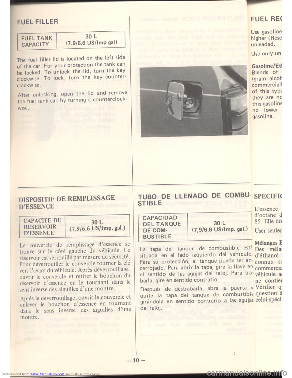 SUZUKI ALTO 1985 2.G Owners Manual Downloaded from www.Manualslib.com manuals search engine   