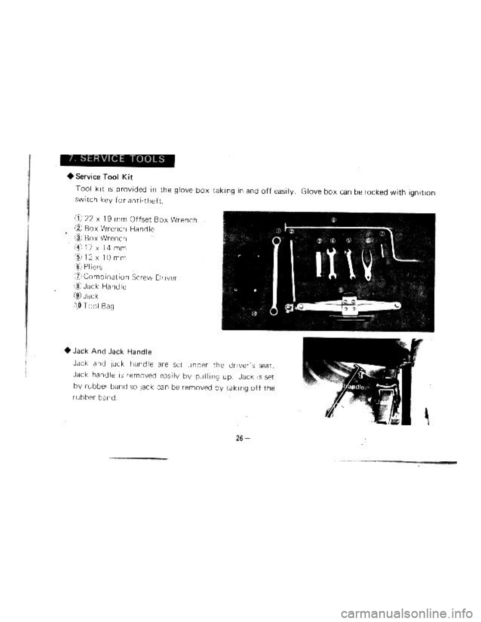 SUZUKI LJ10 1975 1.G Owners Manual 