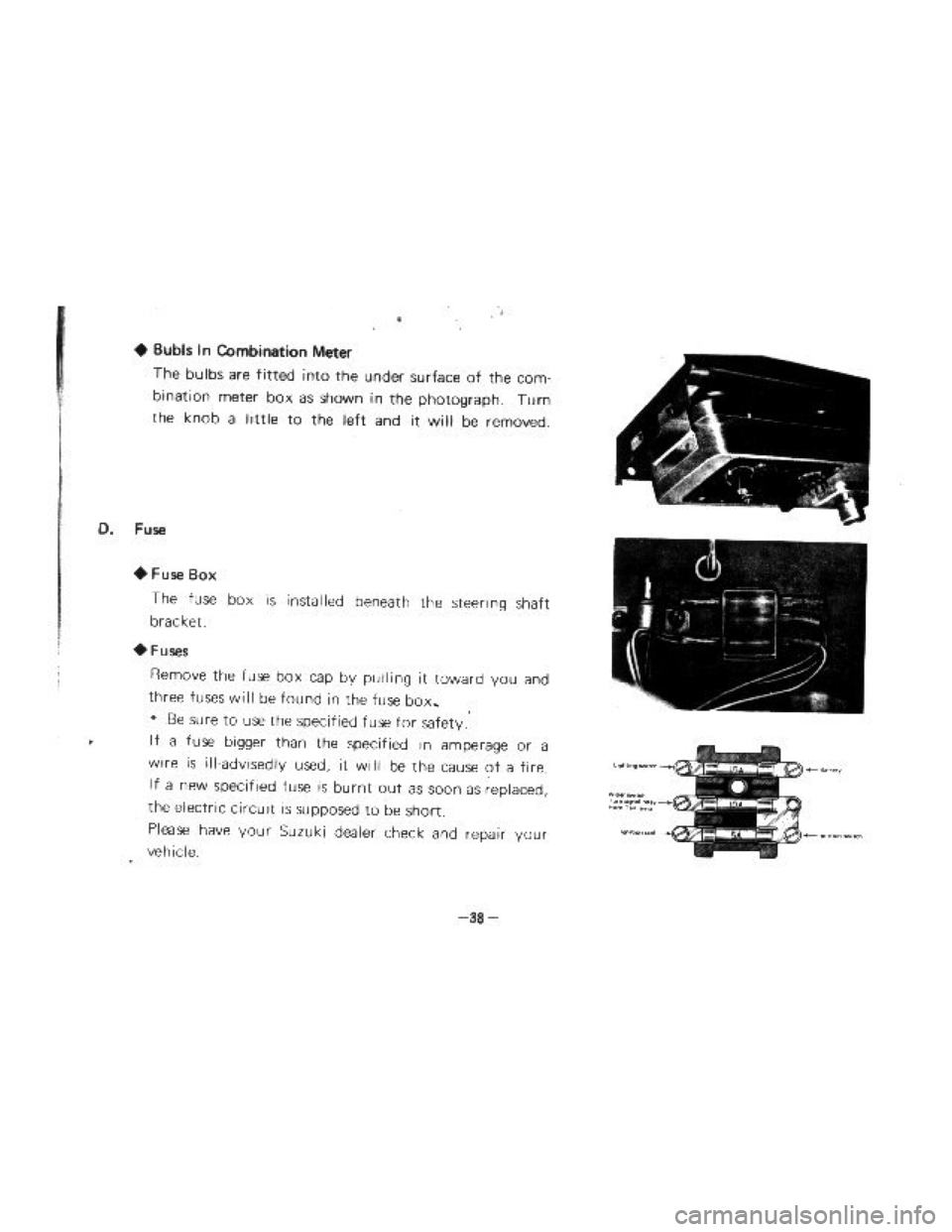 SUZUKI LJ10 1975 1.G Owners Manual 