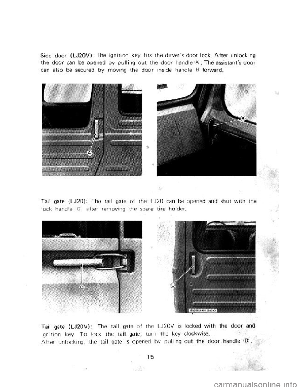 SUZUKI LJ20 1975 1.G Owners Manual 