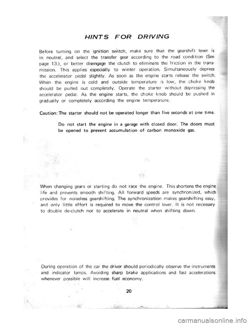 SUZUKI LJ20 1975 1.G Owners Manual 