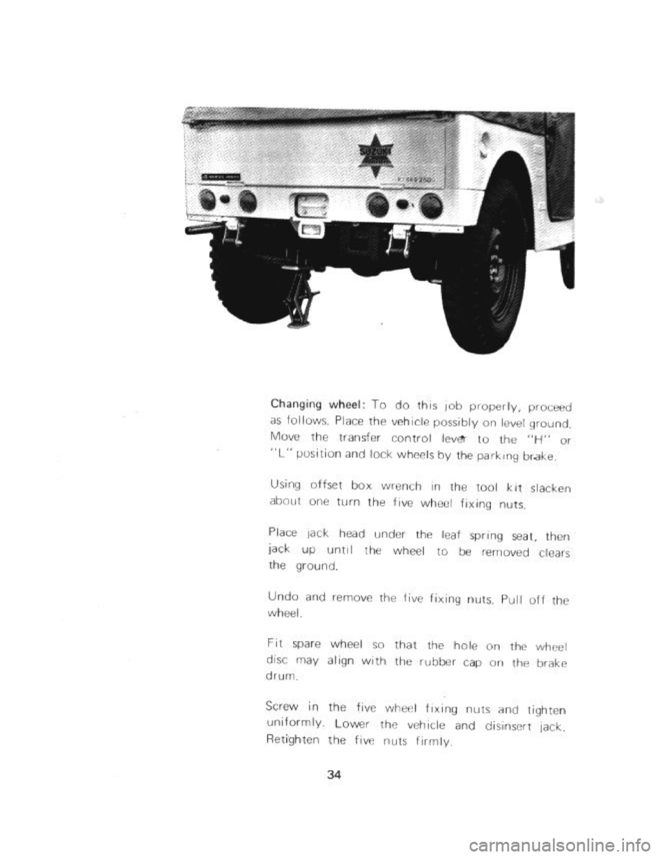 SUZUKI LJ20 1975 1.G Owners Manual 