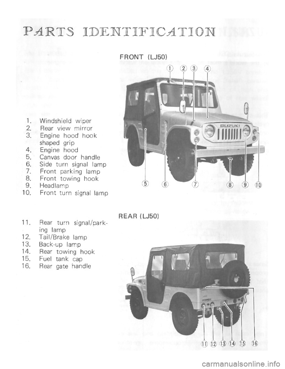 SUZUKI LJ50 1975 1.G Owners Manual 