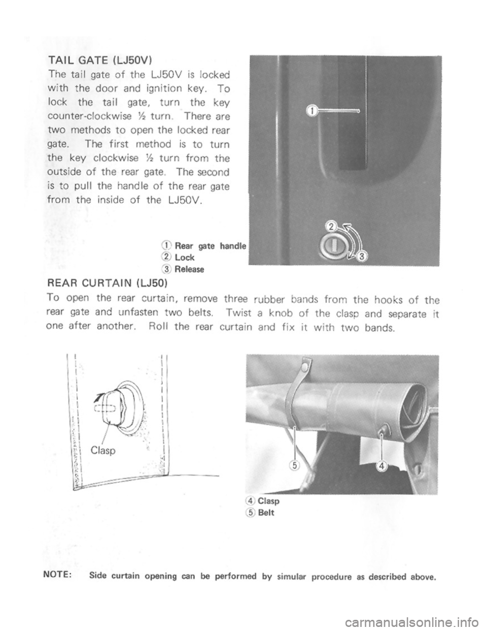 SUZUKI LJ50 1975 1.G Owners Manual 