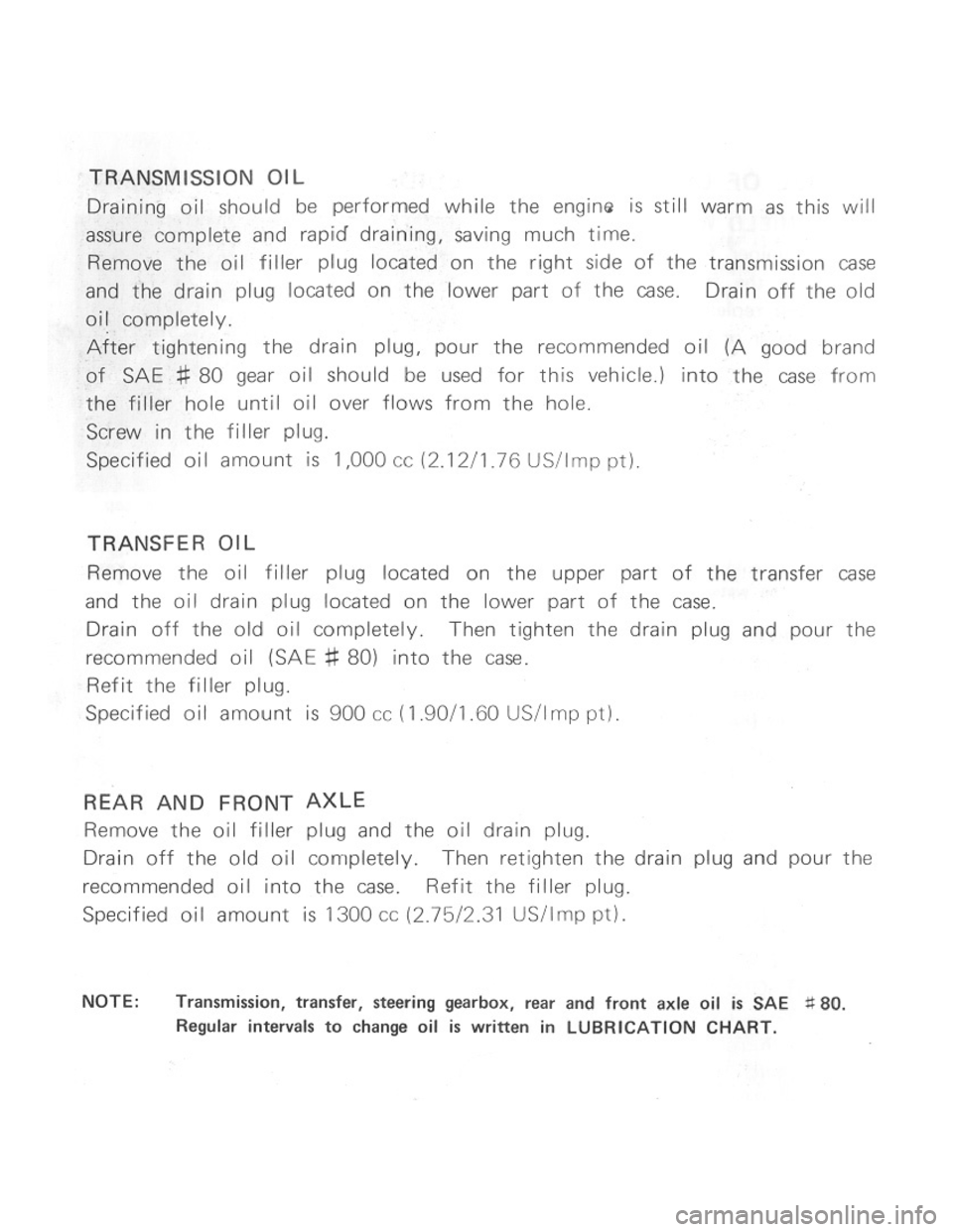 SUZUKI LJ50 1975 1.G Owners Manual 