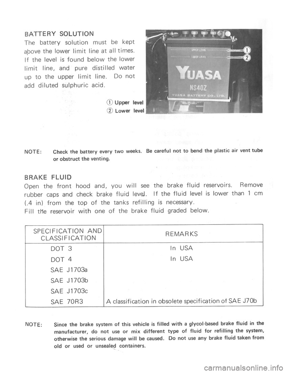 SUZUKI LJ50 1975 1.G Owners Manual 