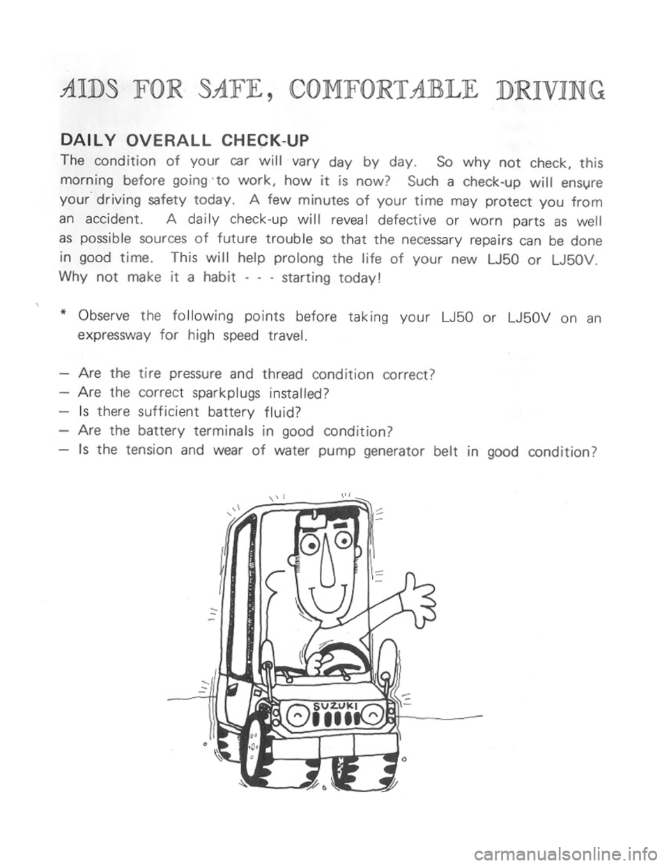 SUZUKI LJ50 1975 1.G Owners Manual 