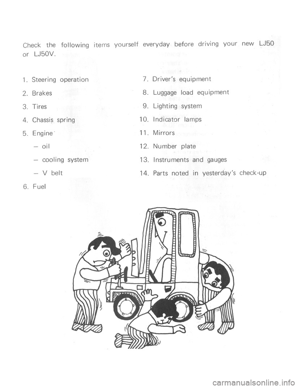 SUZUKI LJ50 1975 1.G Owners Manual 