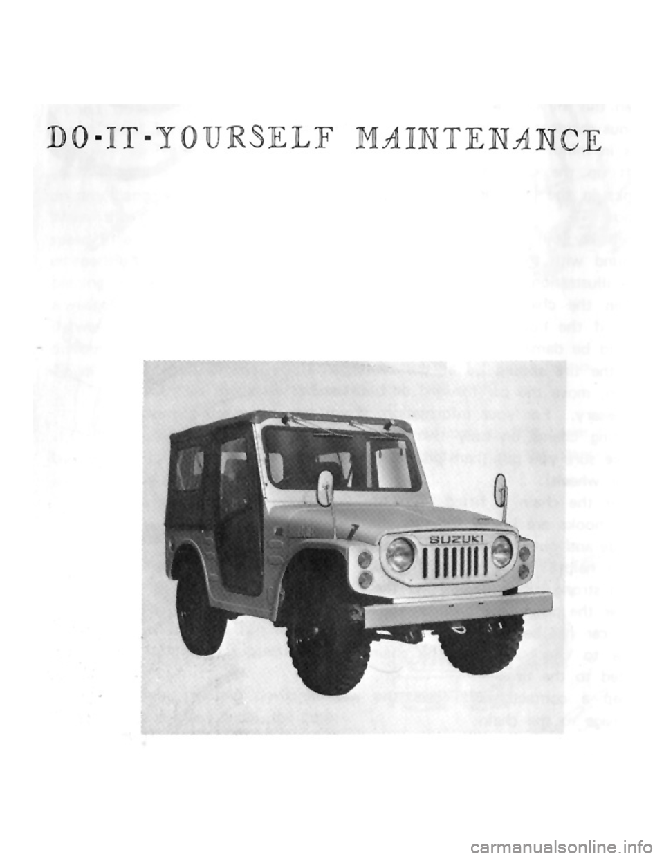 SUZUKI LJ50 1975 1.G Owners Manual 