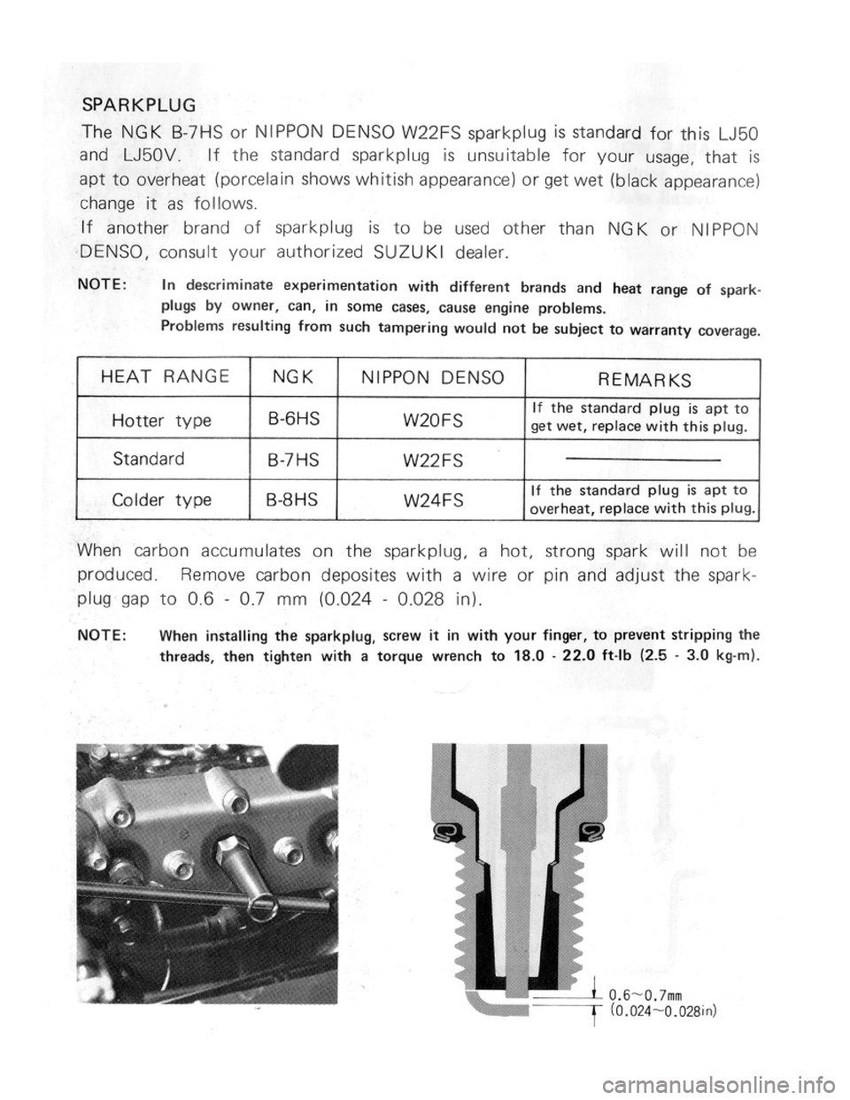SUZUKI LJ50 1975 1.G Owners Manual 