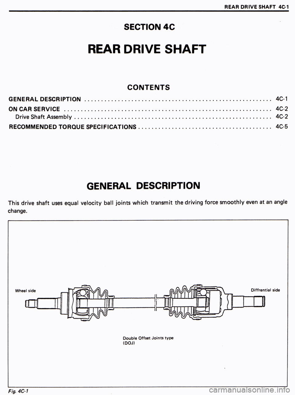 SUZUKI SWIFT 2000 1.G SF416 Supplementary Service Workshop Manual 