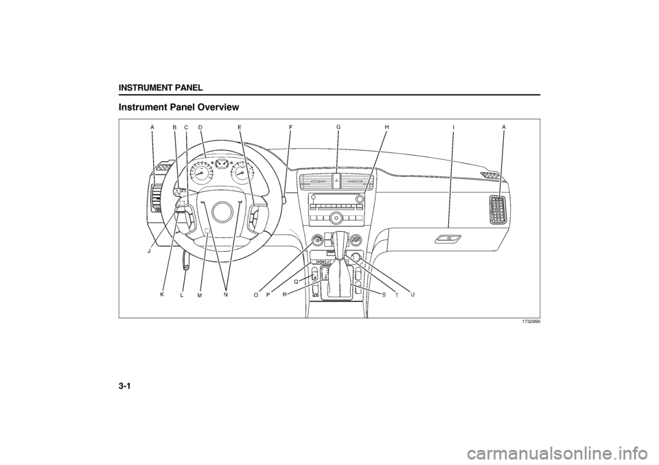 SUZUKI XL7 2007 2.G Owners Manual 3-1 INSTRUMENT PANEL
78J00-03E
Instrument Panel Overview
1732990 