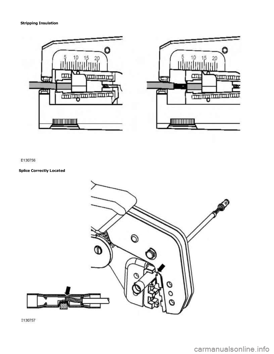 JAGUAR XFR 2010 1.G Workshop Manual Stripping Insulation  