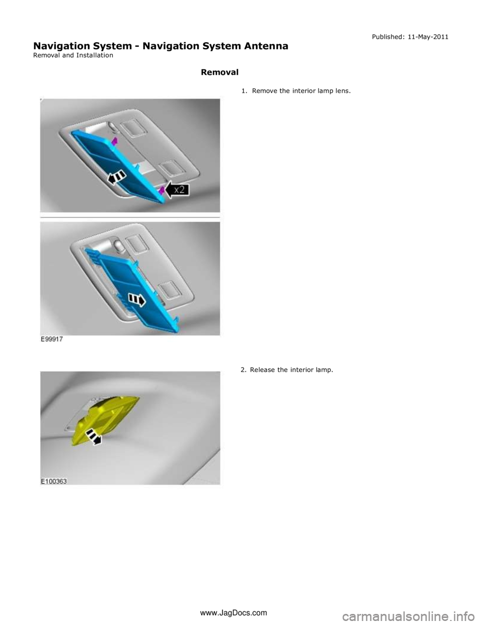 JAGUAR XFR 2010 1.G Workshop Manual www.JagDocs.com 