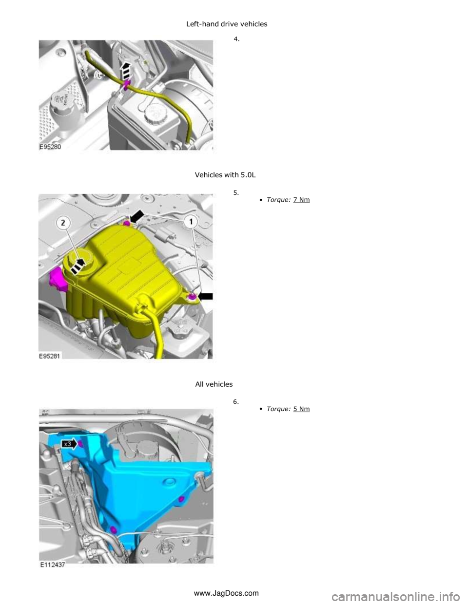 JAGUAR XFR 2010 1.G Workshop Manual  
 
 
 
 
 
 
 
 
 
 
 
 
 
 
 
 
 
 
 
 
 
 
 
 
 
 
Torque: 5 Nm www.JagDocs.com 
