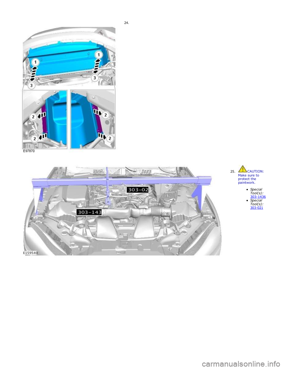 JAGUAR XFR 2010 1.G Workshop Manual 24.  
 
 
 
 
 
 
 
 
 
 
 
 
 
 
 
 
 
 
 
 
 
 
 
 
 
 
 
 
 
 
 
 
 
 
 
 
 25.  
 
 
 
 
 
 
 
 
 
 
 
 
 
 
 
 
 
 
 
 
 
 
 
 
 
 
 
 
 
 
 
 
 
 
 
 
 
CAUTION: 
Make sure to protect the paintw
