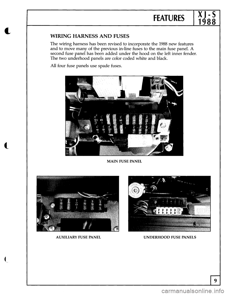 JAGUAR XJS 1988 1.G Update Manual 