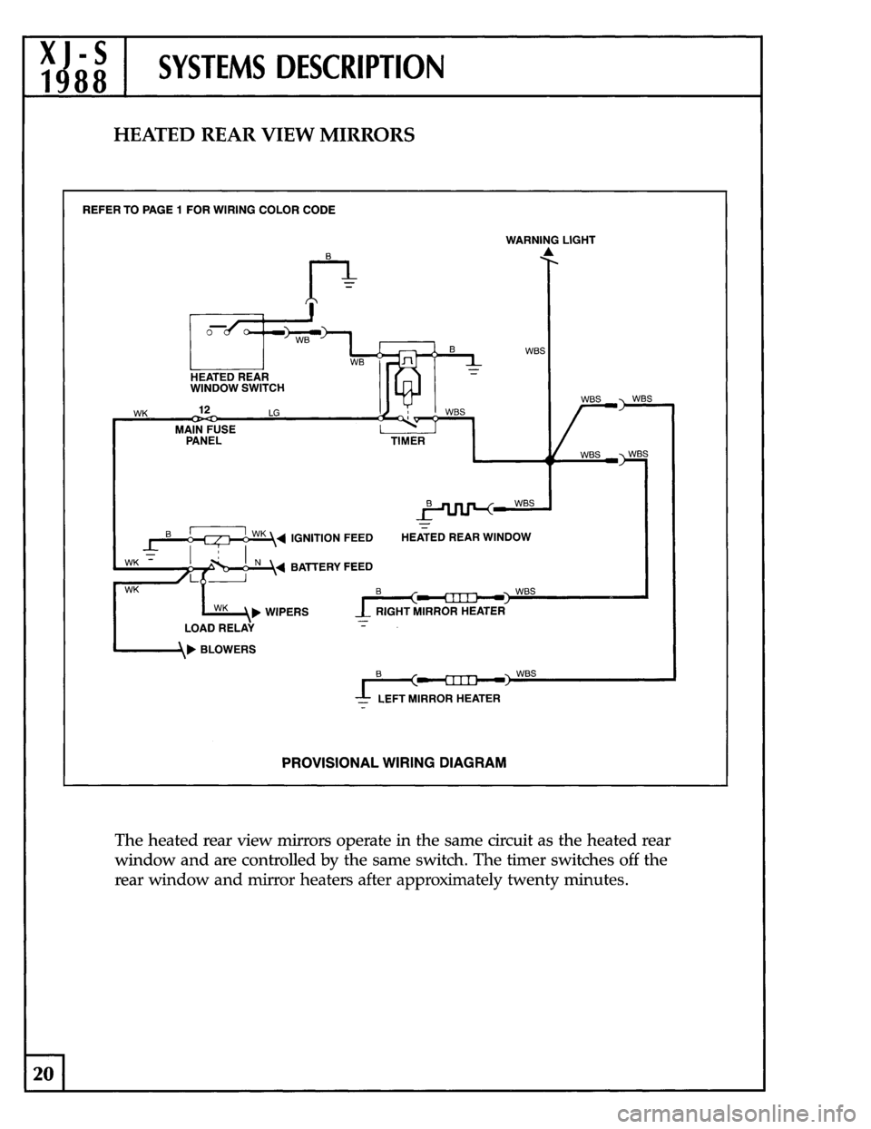 JAGUAR XJS 1988 1.G Update Manual 