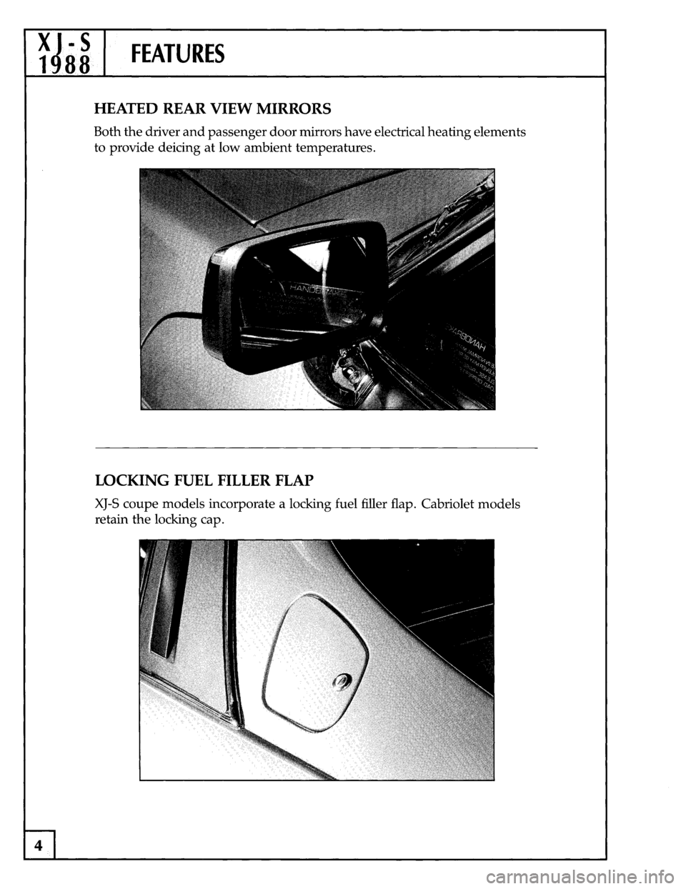 JAGUAR XJS 1988 1.G Update Manual 