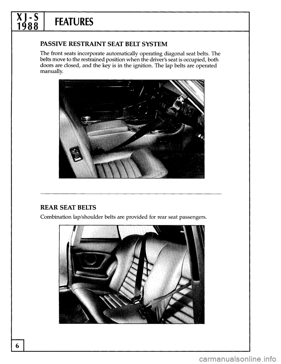JAGUAR XJS 1988 1.G Update Manual 
