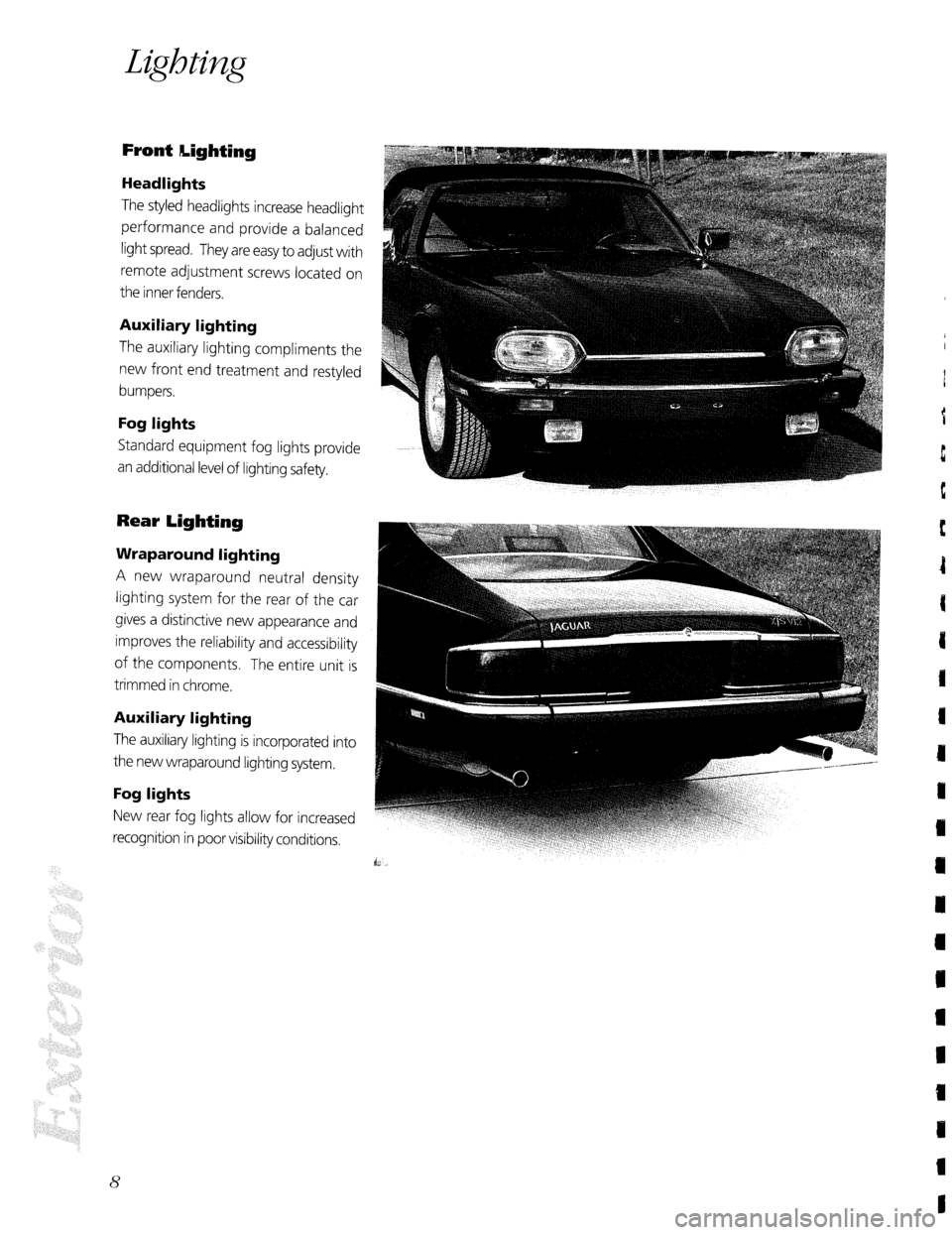 JAGUAR XJS 1992 1.G Technical Information Manual 