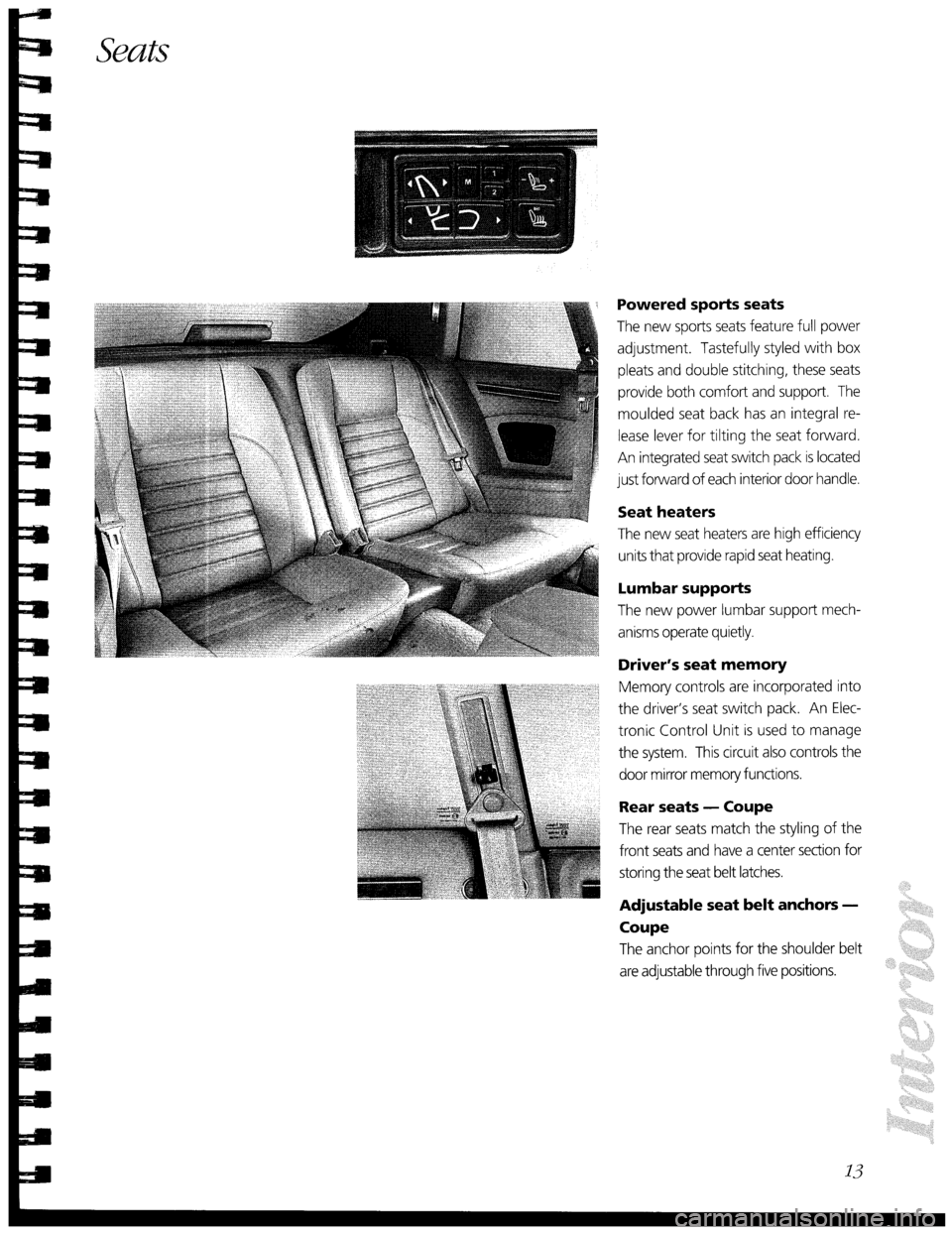 JAGUAR XJS 1992 1.G Technical Information Manual 