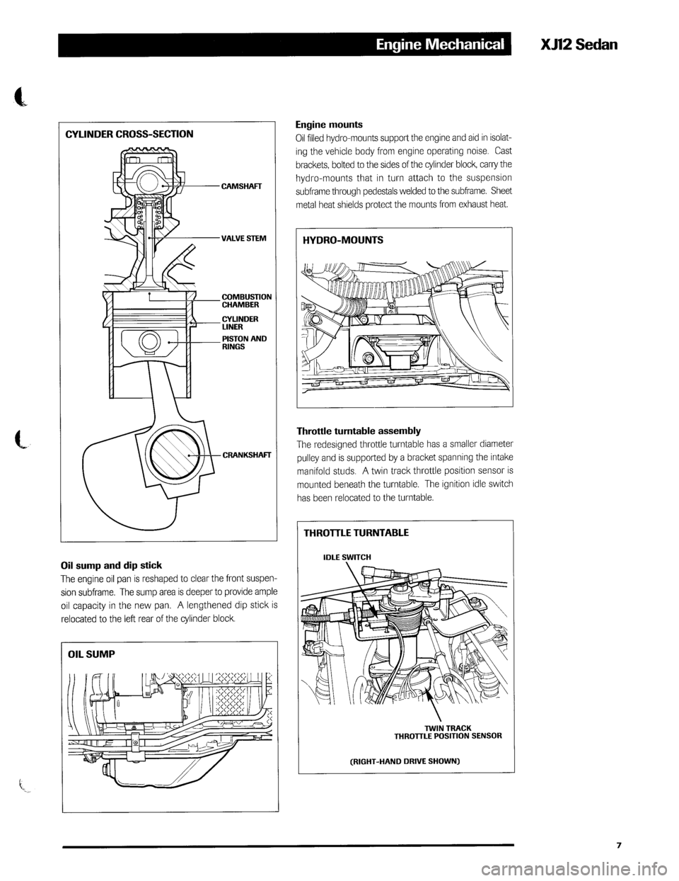 JAGUAR XJ12 1994 2.G Technical Information Manual 