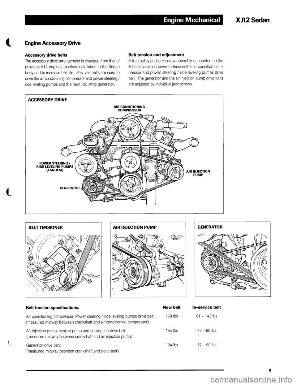 JAGUAR XJ12 1994 2.G Technical Information Manual 