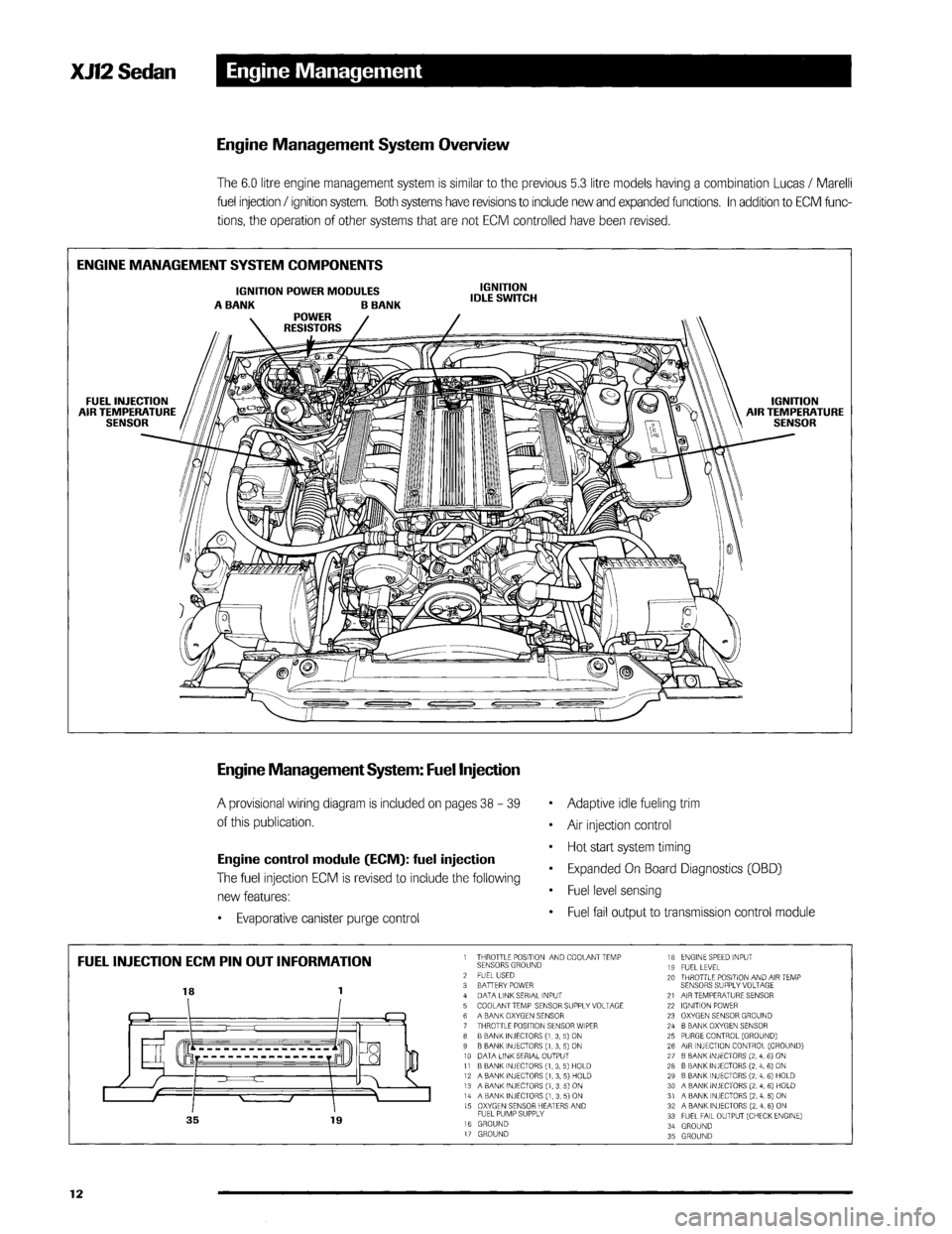 JAGUAR XJ12 1994 2.G Technical Information Manual 