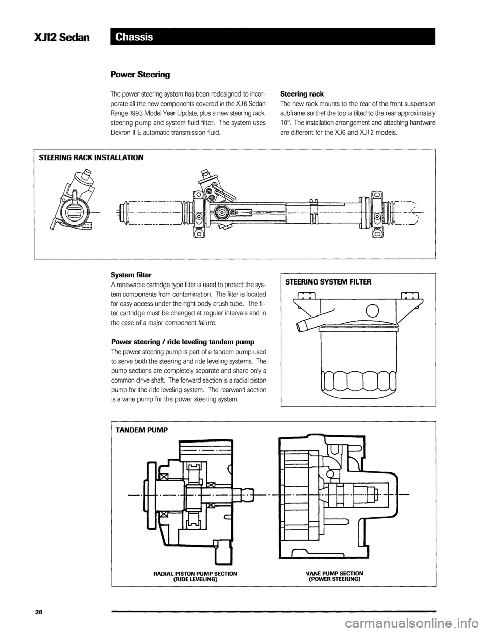 JAGUAR XJ12 1994 2.G Technical Information Manual 