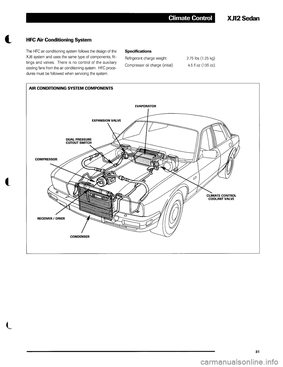 JAGUAR XJ12 1994 2.G Technical Information Manual 