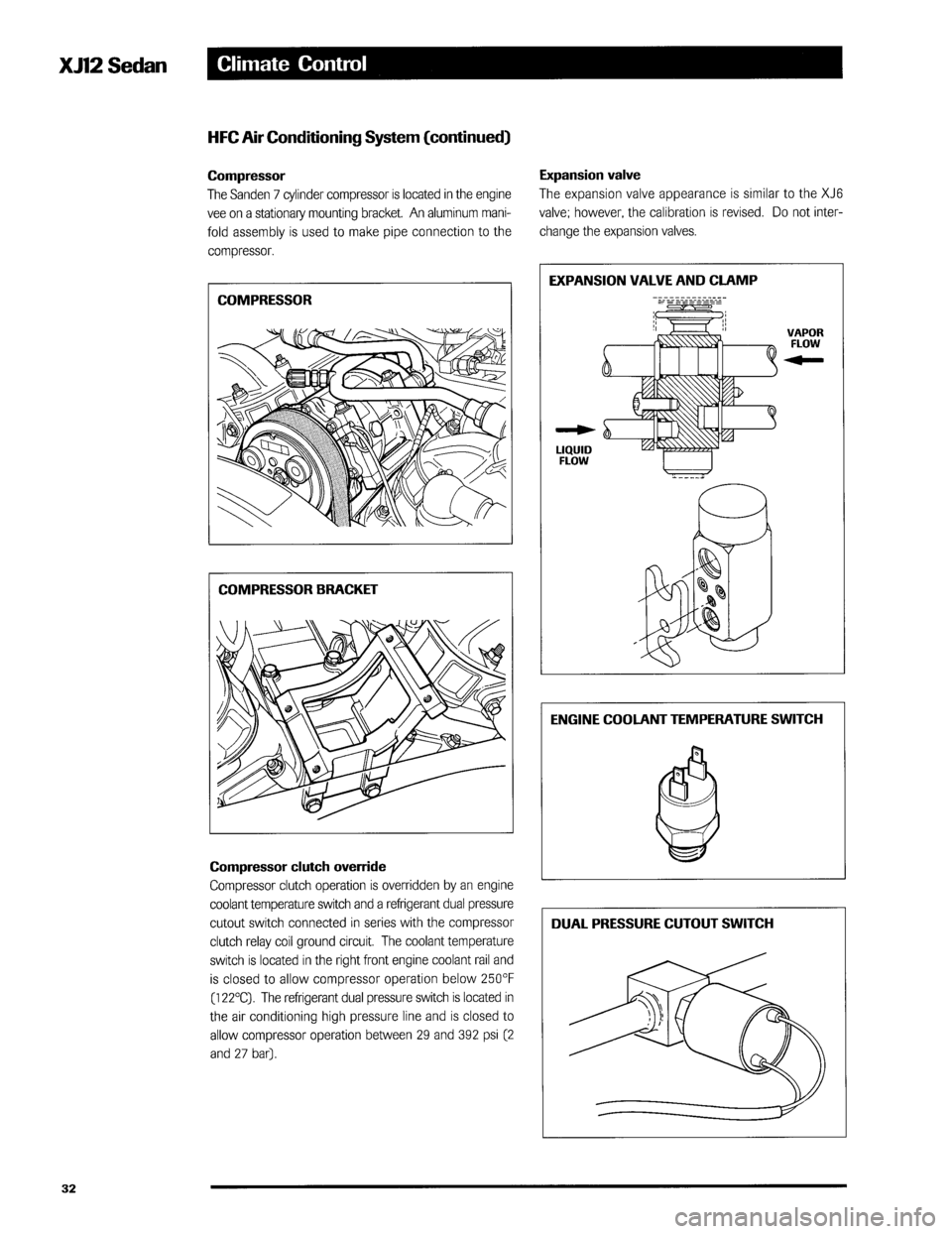JAGUAR XJ12 1994 2.G Technical Information Manual 